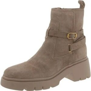 Steve Madden Colletta Suede Taupe Ankle Boots